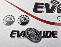 Evinrude 200HP E-tec (90° V6, 3.3L) White Cowling Outboard Decal Kit